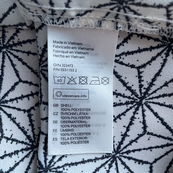 Size 14 H&M black white cap sleeve top - Picture 8 of 11